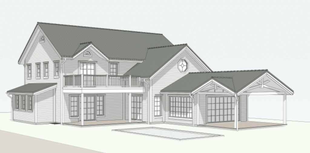 Ansicht der New England Villa in Rheinfelden